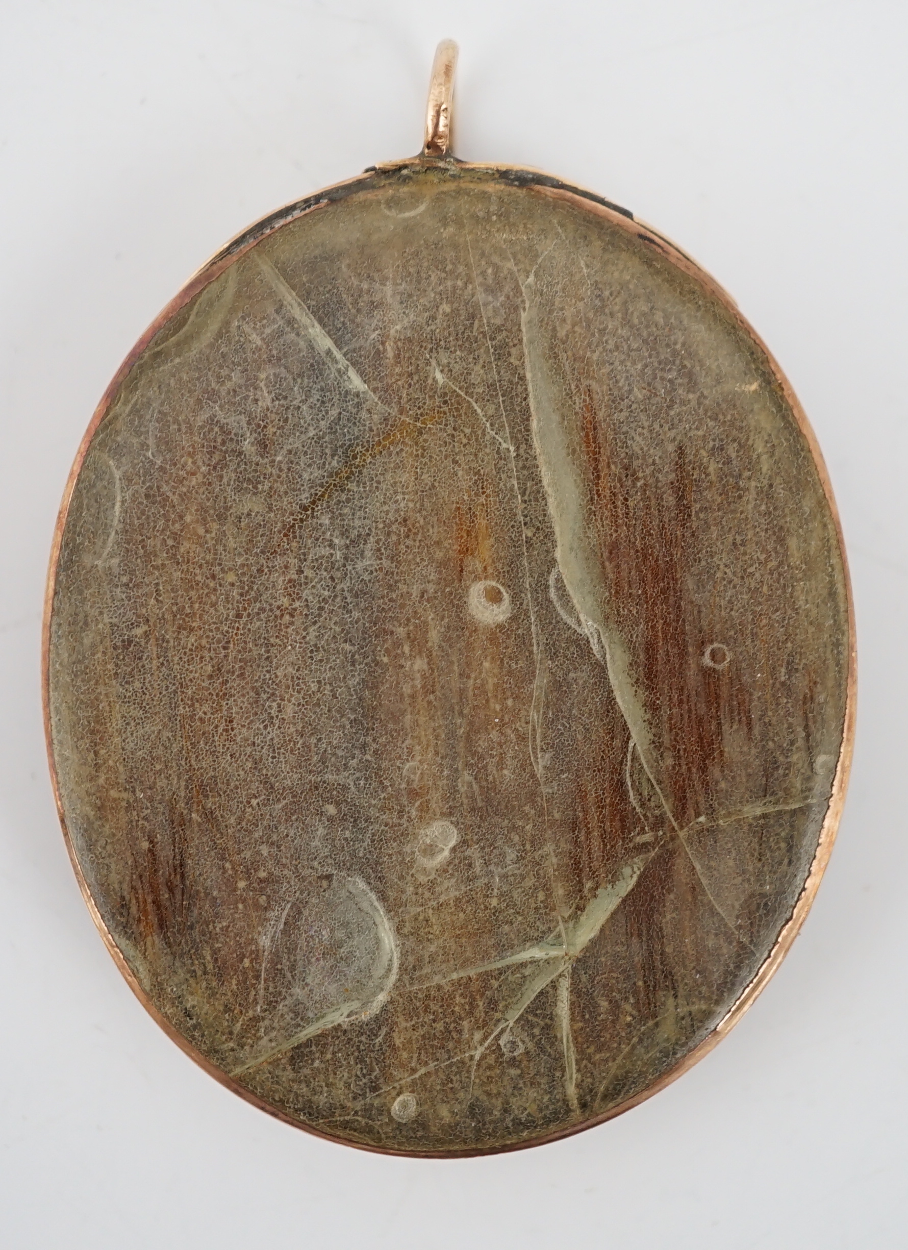 Attributed to John Bogle (British, 1746-1803), Portrait miniature of a lady, oil on ivory, 4.5 x 3.7cm. CITES Submission reference HW3B76TH